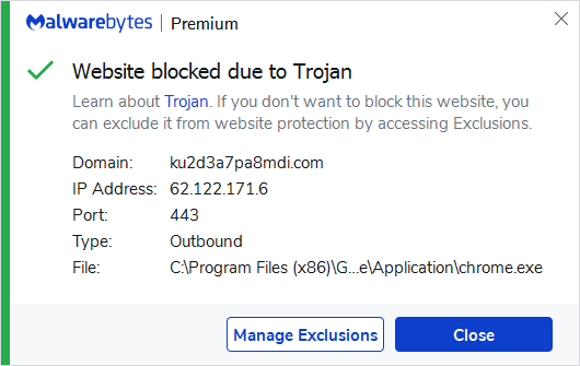 Malwarebytes blocks ku2d3a7pa8mdi.com