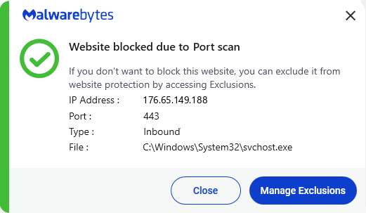Malwarebytes blocks 176.65.149.188