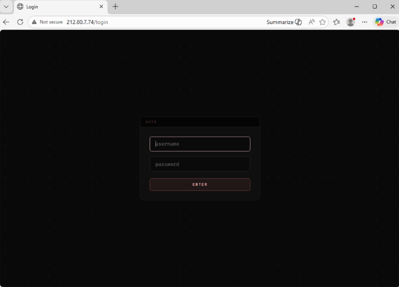 The suspected C2 panel associated with the Prinz Eugen ransomware.