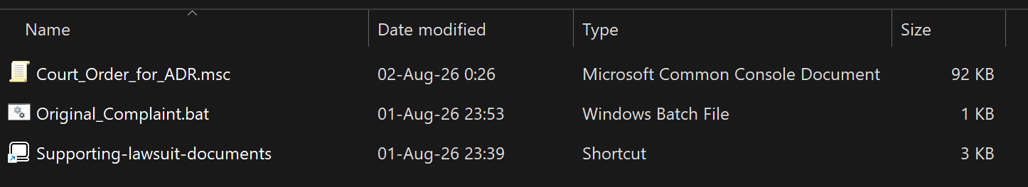 Figure 4: Contents of the ISO file